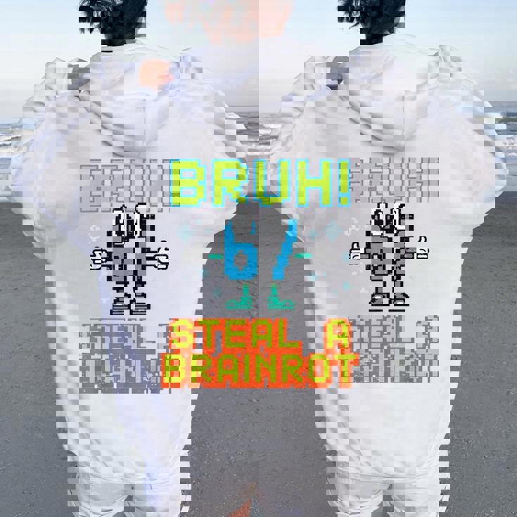 67 Bruhteal A Brainrot Meme 6 7 男の子 女の子 キッズ ユース レディース オーバーサイズ パーカー バックプリント