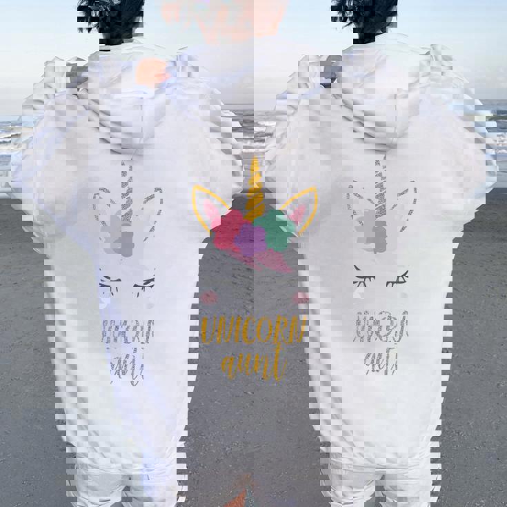 Aunt ユニコーン シャツ かわいい ユニコーン 叔母 ギフト レディース オーバーサイズ パーカー バックプリント