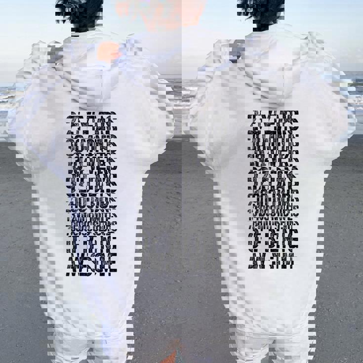 Chemise Humoristique Pour 25E Anniversaireieux Mètre Drôle 25 Ans Cadeaux Sweat à capuche oversize pour femme avec imprimé dans le dos