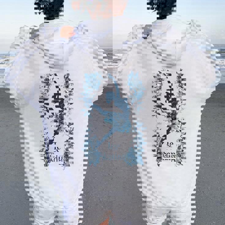 Floral Ice スケーター ダンシング スポーツ フィギュアスケート レディース オーバーサイズ パーカー バックプリント