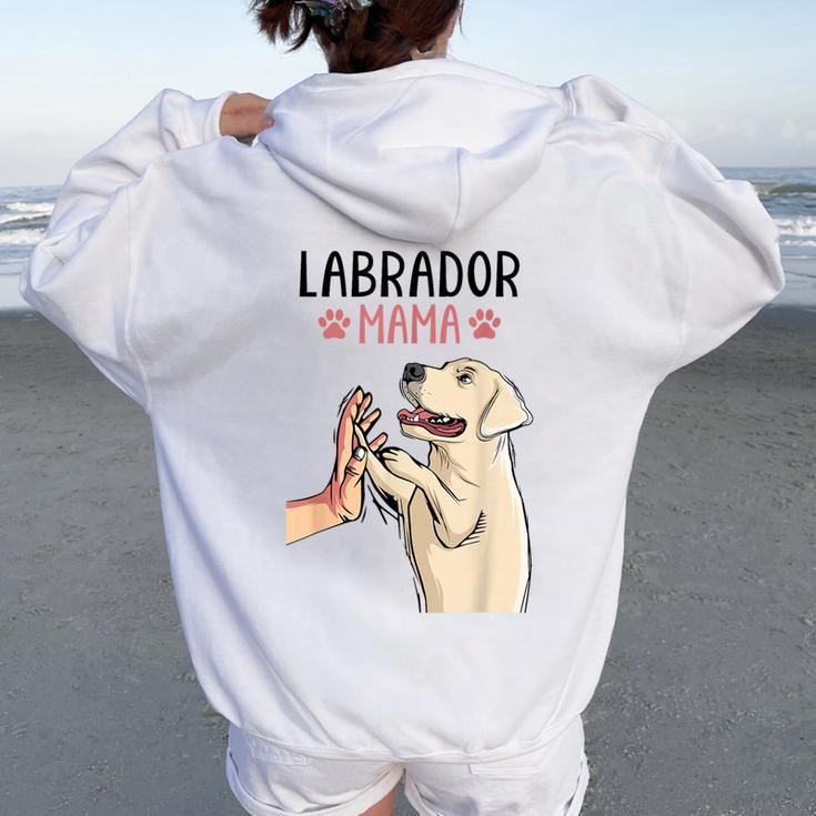 Labrador Mama Cani Donne Festa Della Mamma Donne Felpa con cappuccio oversize da donna con stampa posteriore