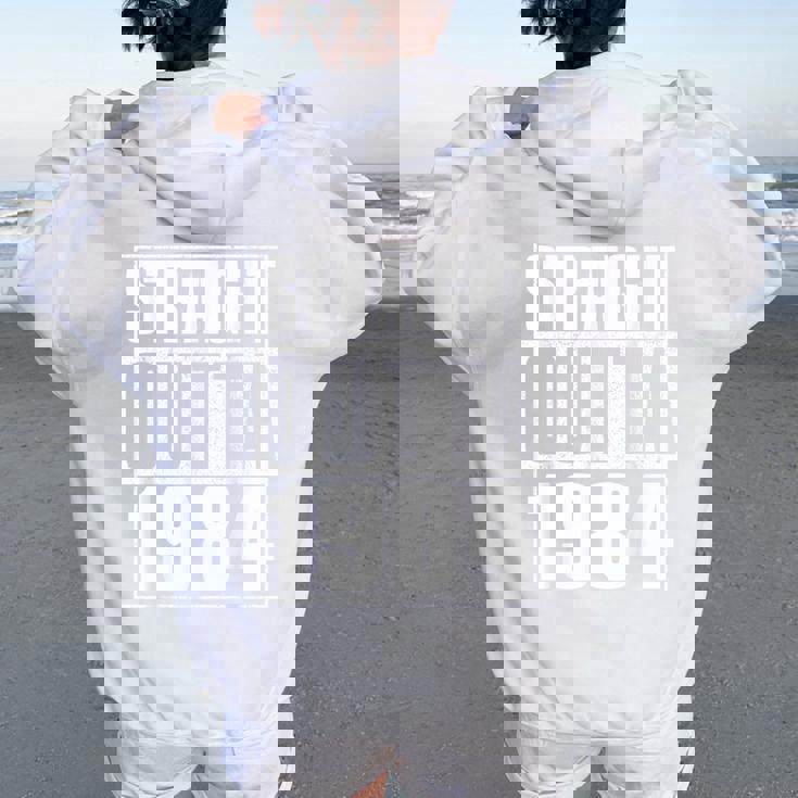 Straight Outta 1984 Womenintage 1984 Birth Of Birthday レディース オーバーサイズ パーカー バックプリント