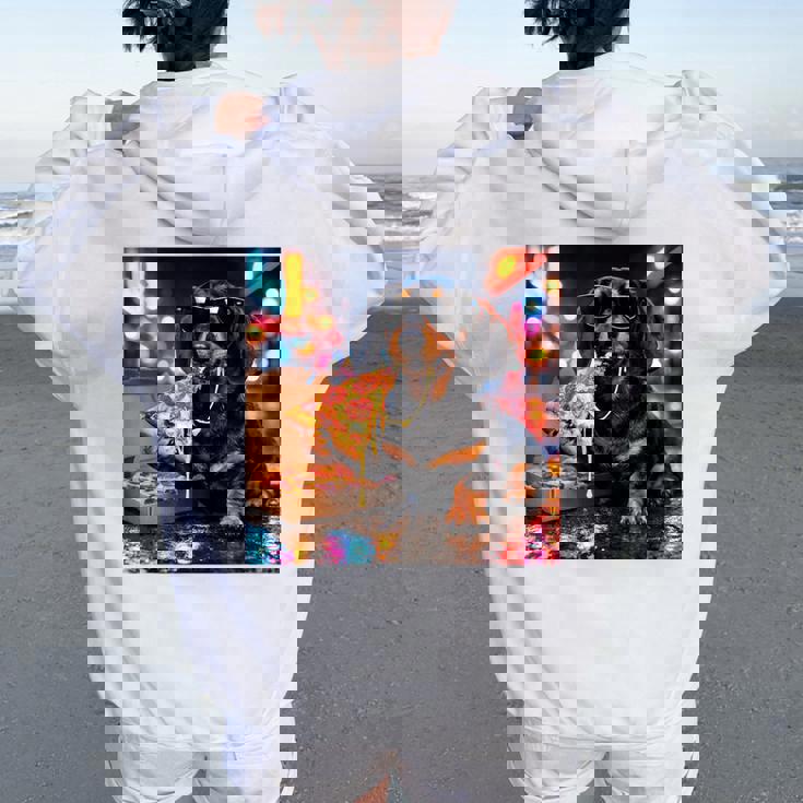 かわいい ダックスフンド 犬 ピザ 面白い 男の子 女の子 コスチューム 大人 ミーム レディース オーバーサイズ パーカー バックプリント