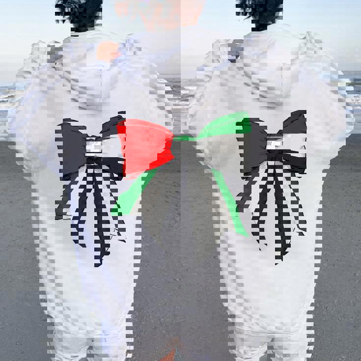 アラブ首長国連邦 首長国連邦 Uae 国旗 女の子 コケットリボン レディース オーバーサイズ パーカー バックプリント