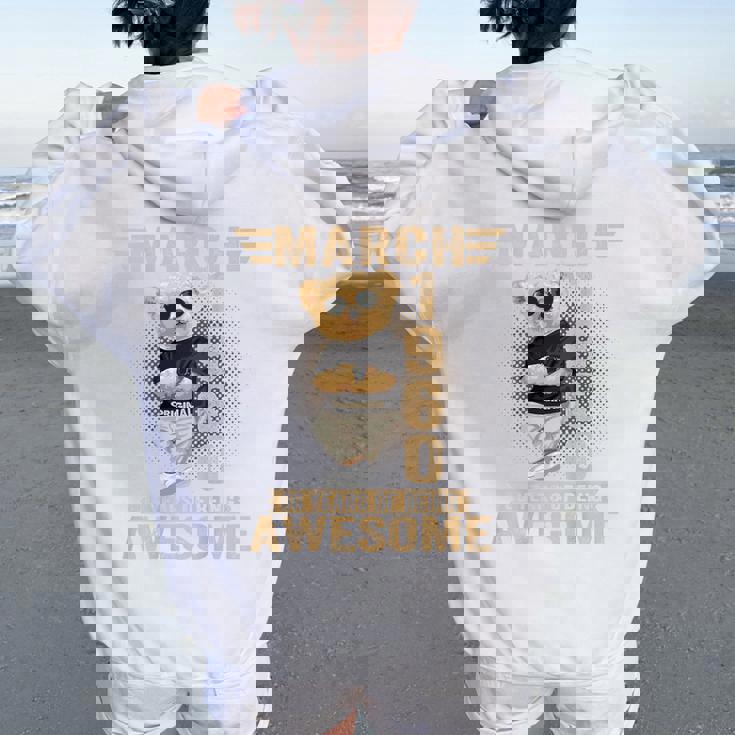 オンバック 3月66日 誕生日 男性 女性 1960年 テディベア レディース オーバーサイズ パーカー バックプリント