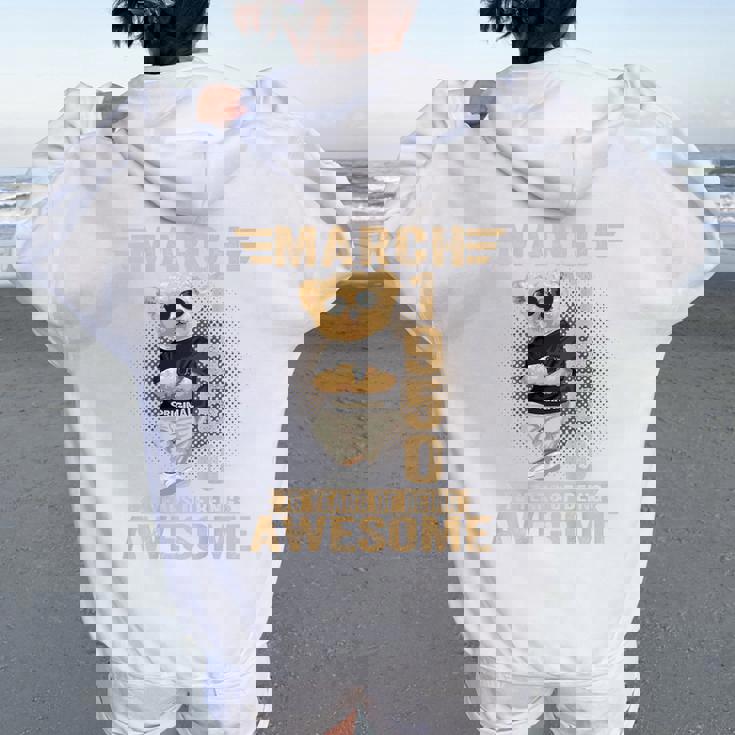 オンバック 3月76日 誕生日 男性 女性 1950年 テディベア レディース オーバーサイズ パーカー バックプリント