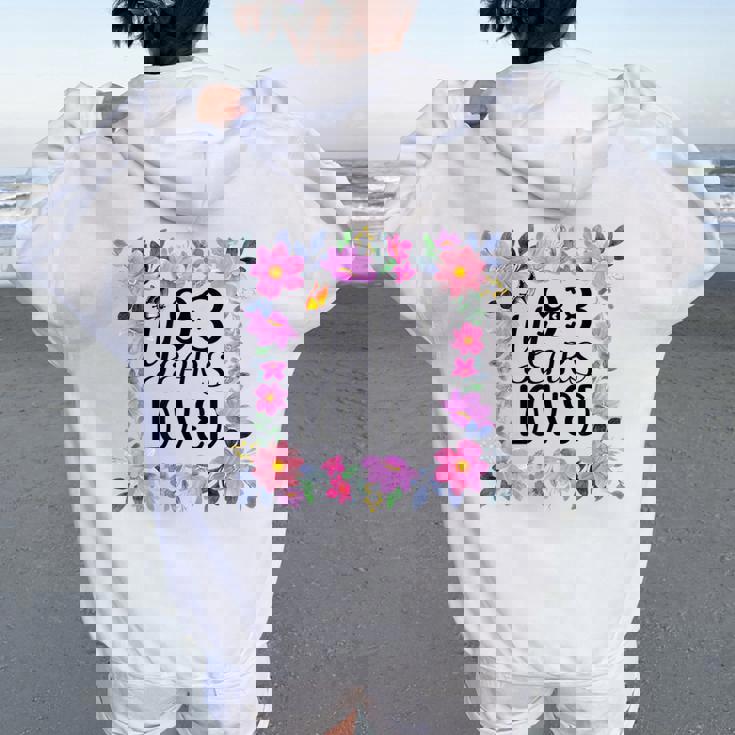 フローラル 93歳 誕生日プレゼント 男性 女性 93歳 愛用 レディース オーバーサイズ パーカー バックプリント