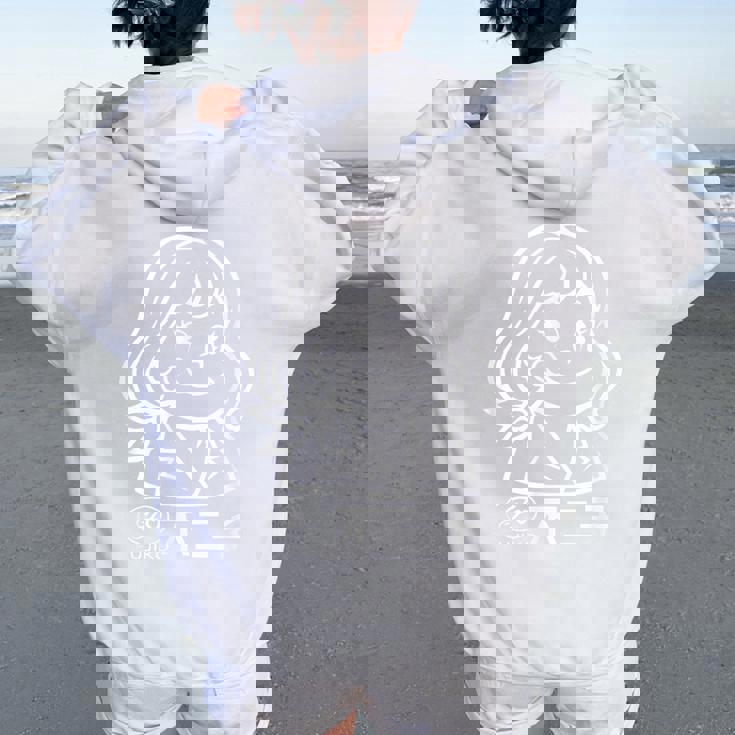 不二子 ペコちゃん レトロガール Fujiko Japanese Cuteintage Girl レディース オーバーサイズ パーカー バックプリント