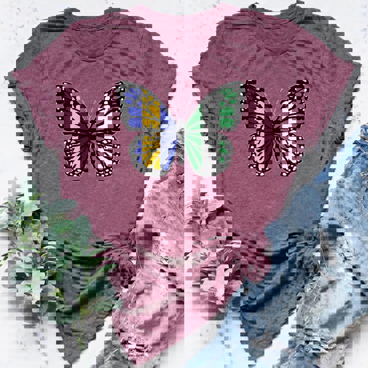 Barbados And Nigeria Mix Butterfly Half Bajan Half Nigerian Tank Top Women's Heather T-Shirt