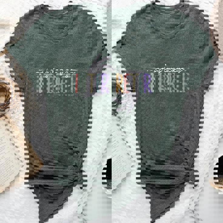 Retro Asl American Sign Language Interpreter Asl Teacher Bella Canvas T-shirt