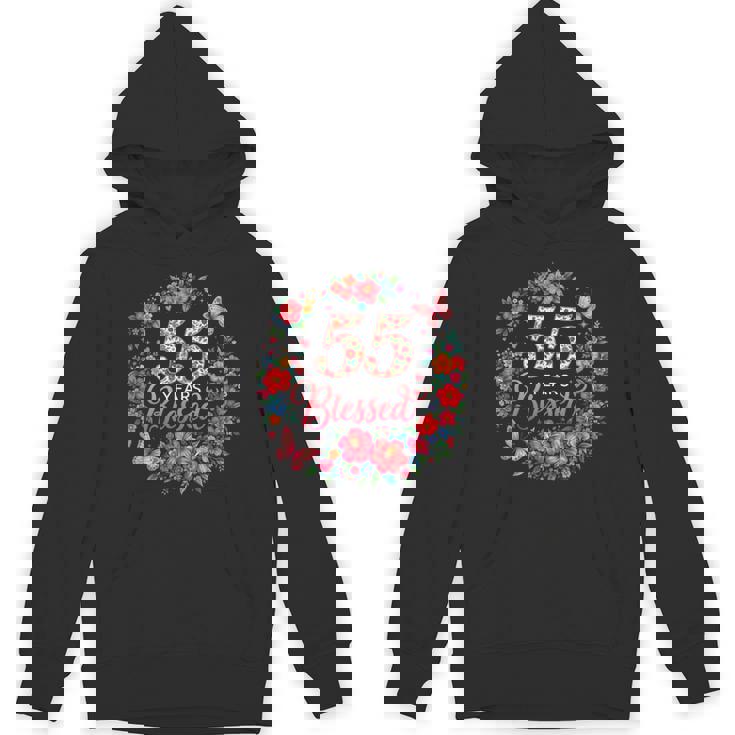 55 Years Blessed 55歳 フローラル 55歳の誕生日プレゼント パーカー