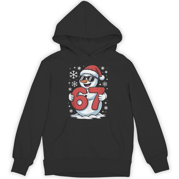 6 7 Snowman Christmas Pajamas 67 Meme Six Seven Bruh Hoodie
