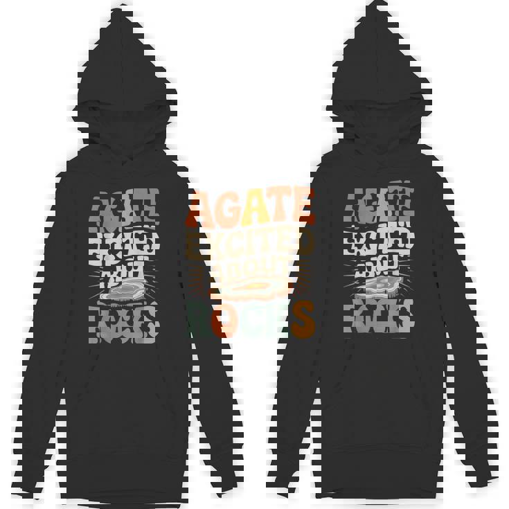 Agate Excited About Rocks ロック地質学オタク パーカー