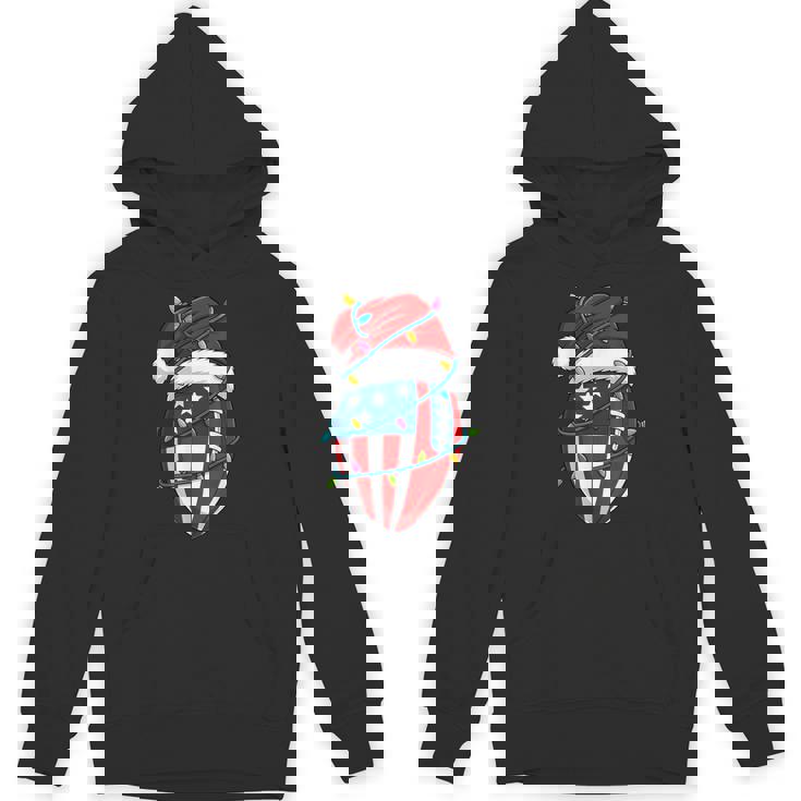 American Flag Football Light Christmas Hat Unisex Hoodie