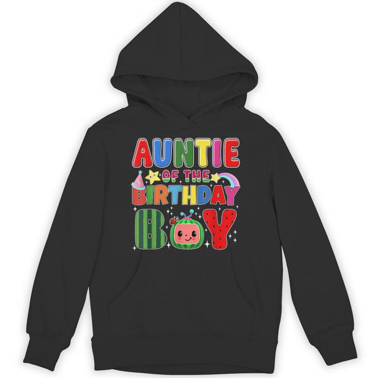 Auntie Of The Birthday Boy Melon Family Matching  Hoodie