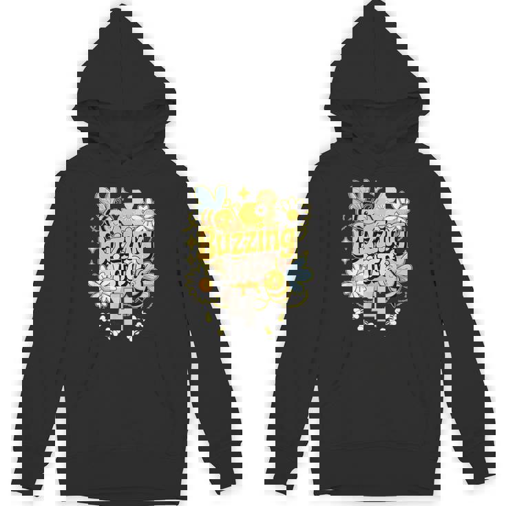 Buzzing Into 4 かわいい蜂 4歳の誕生日パーティーデザイン パーカー