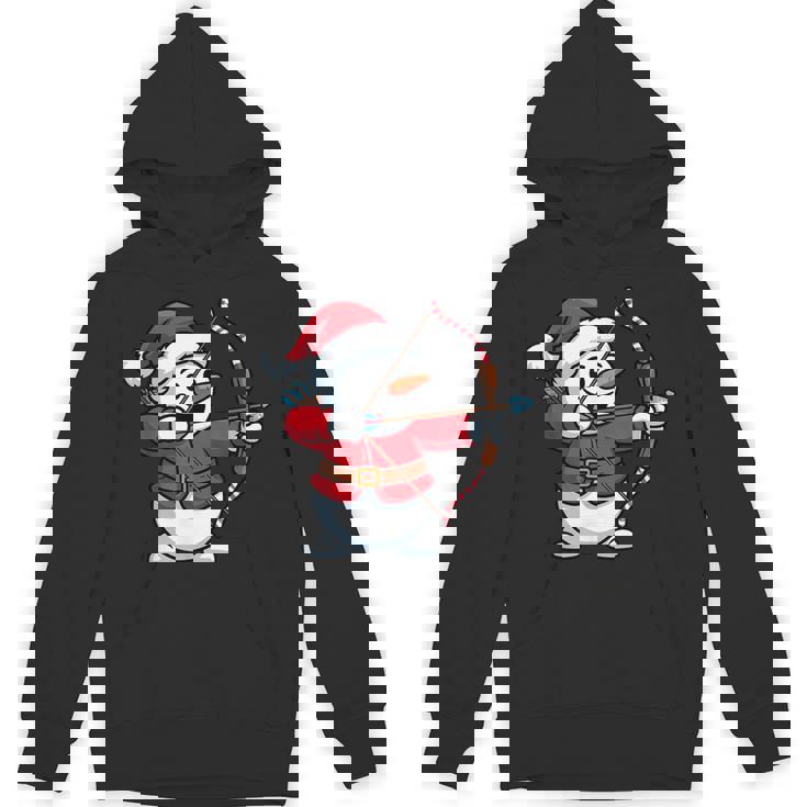 Christmas Snowman Archery Santa Hat Pajama Family Matching Unisex Hoodie