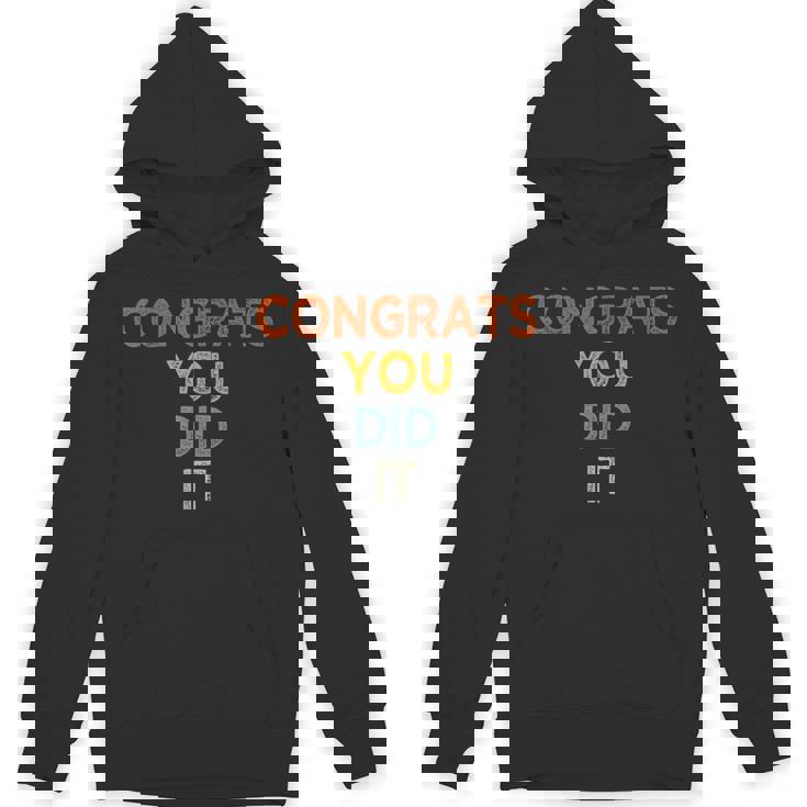 Congrats You Did It 卒業 結婚 おめでとう パーカー
