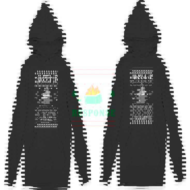 Dumpster Fire Response Team Leader Christmas Ugly Sweater Unisex Hoodie