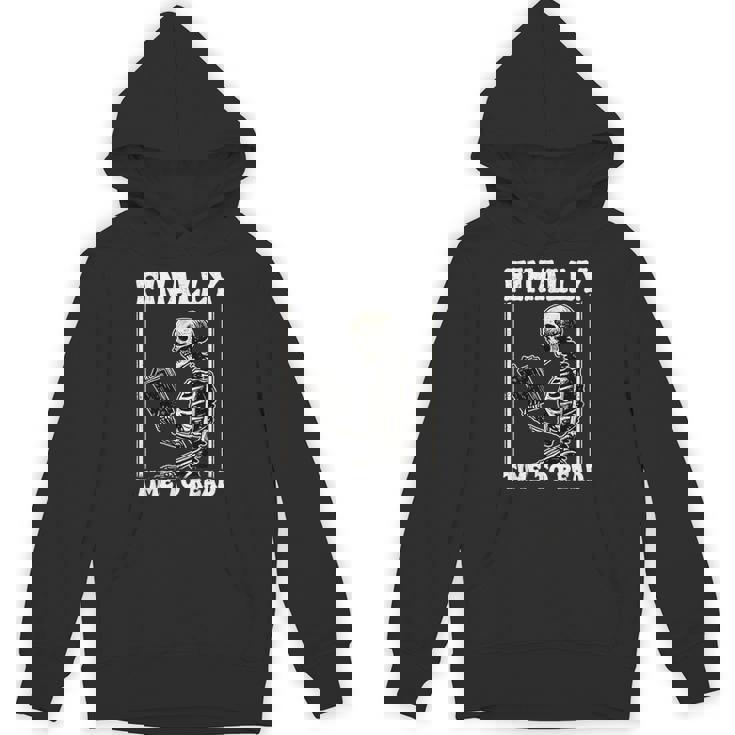 Finally Time To Read Book Lover Bookworm スケルトン 面白い本 パーカー