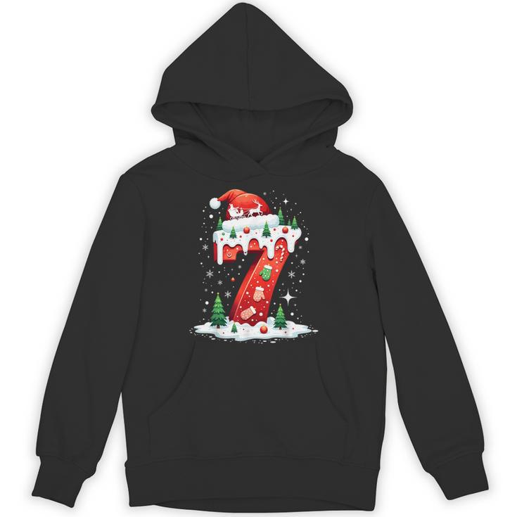 Fun Six Seven 6 7 Meme Couples Pajamas Christmas Tree Lights Hoodie