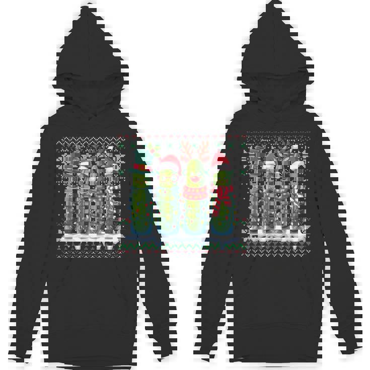 Pickles Christmas Lights Santa Hat Xmas Ugly Sweater Hoodie