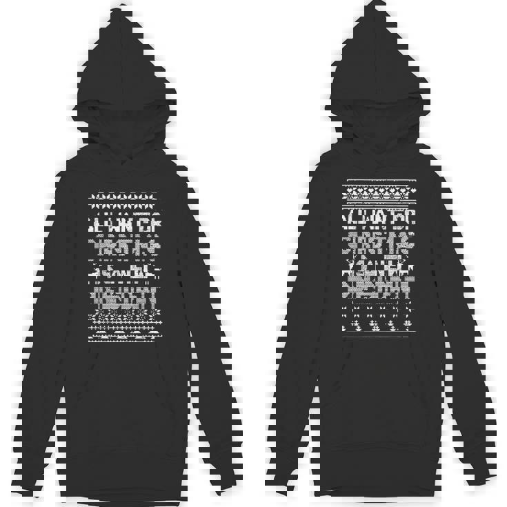 All I Want For Christmas Is A New President Ugly Xmas Hoodie