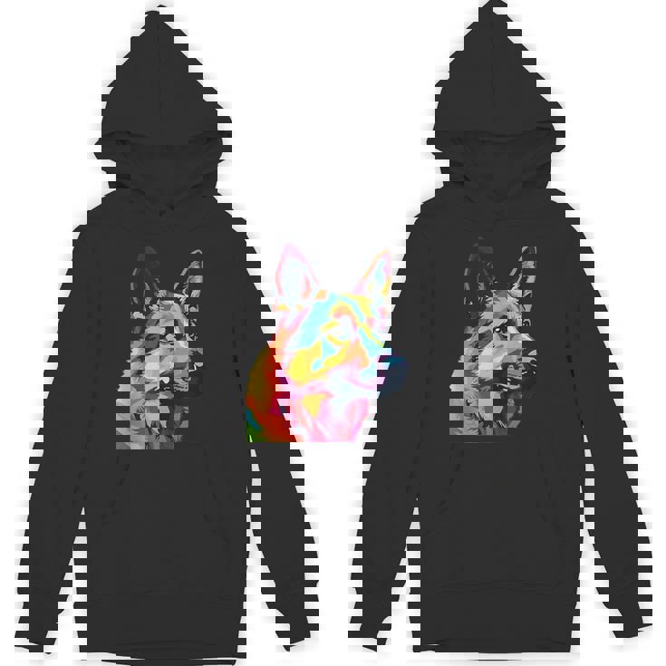 GERMAN SHEPHERD Rainbow Pop Art Retro Paint Splatter Dog Tank Top Unisex Hoodie