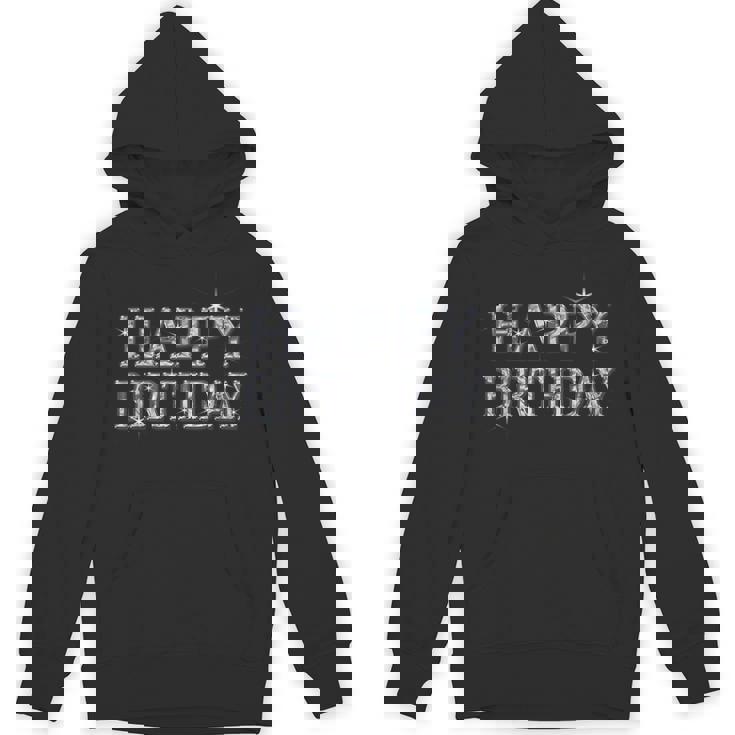 Happy Birthday ハッピーバースデー【ダイヤモンドip フォント】お誕生日 キラキラ 面白い パーカー