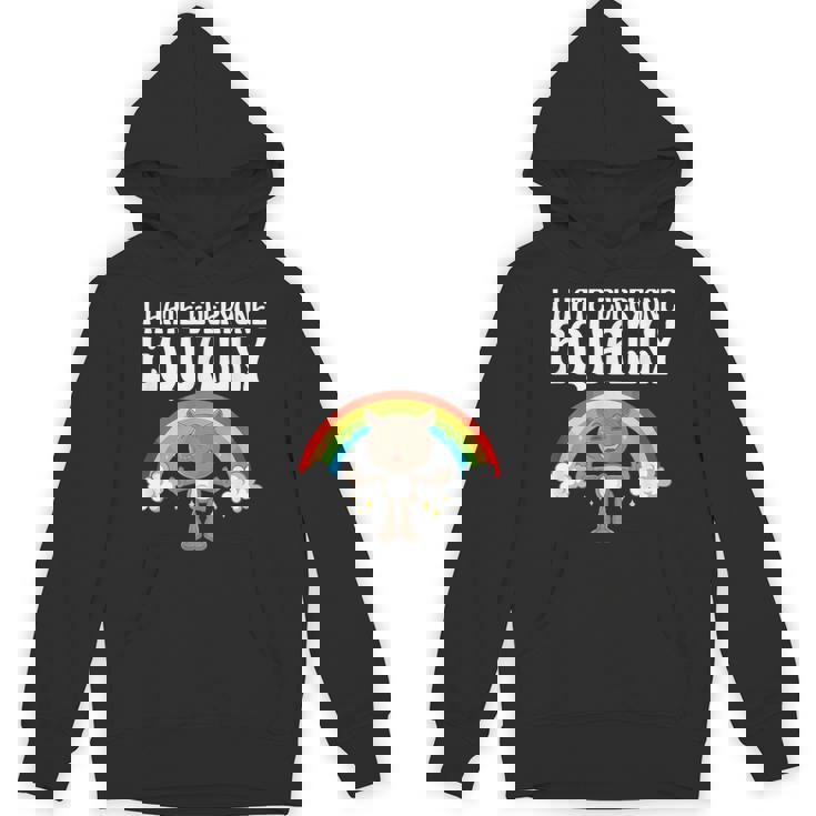 I Hate Everyone Equally 反社会的猫 内向的 パーカー