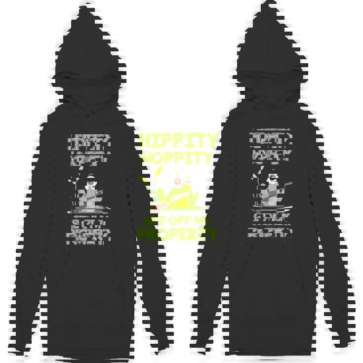 Hippity Hoppity Get Off My Property 面白いカエルミームギフト パーカー