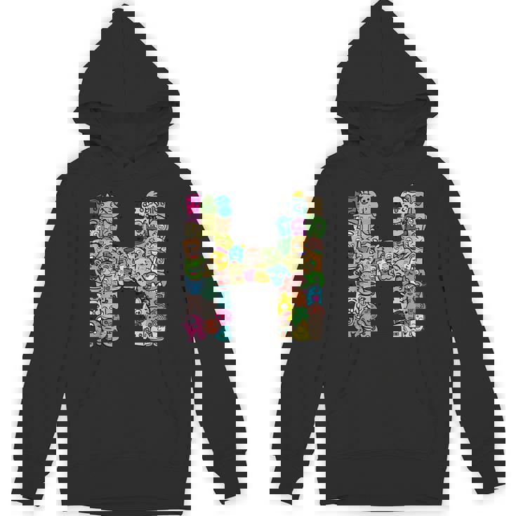 Hモンスターズ アルファベットネーム イニシャル キュート モノグラム パーカー