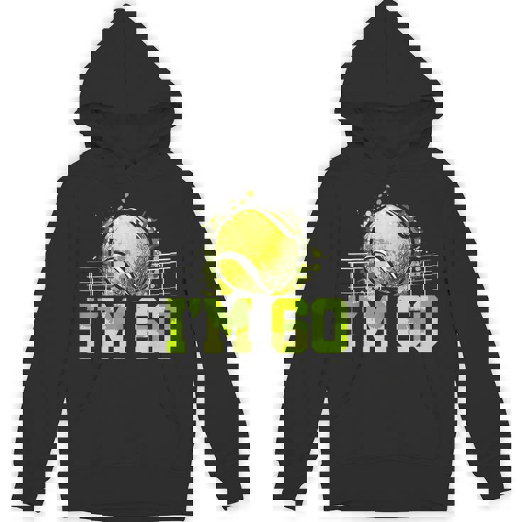 I'm 60 ラケット スポーツ テニス 選手 大人 還暦 パーカー