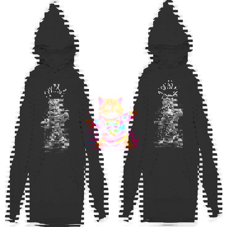 Koaya アリゾナ 踊る猫 カラフル かわいい キティ デザイン 長袖tシャツ パーカー