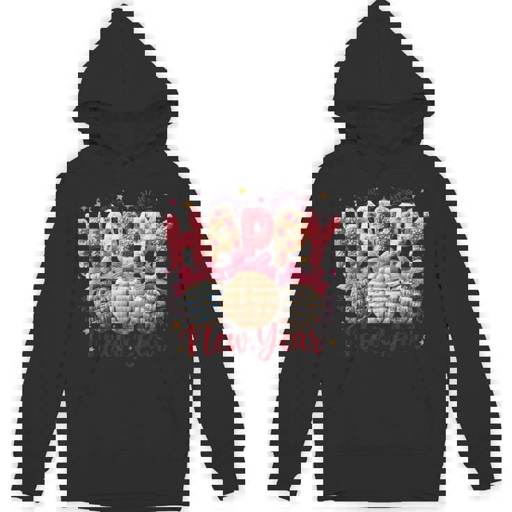 Latch Hook Yarn Crochet New Year 2026 Disco Ball Fireworks Unisex Hoodie