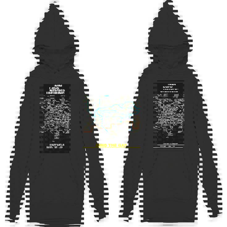 London Underground Mind The Gap Map England Uk 電車管 パーカー