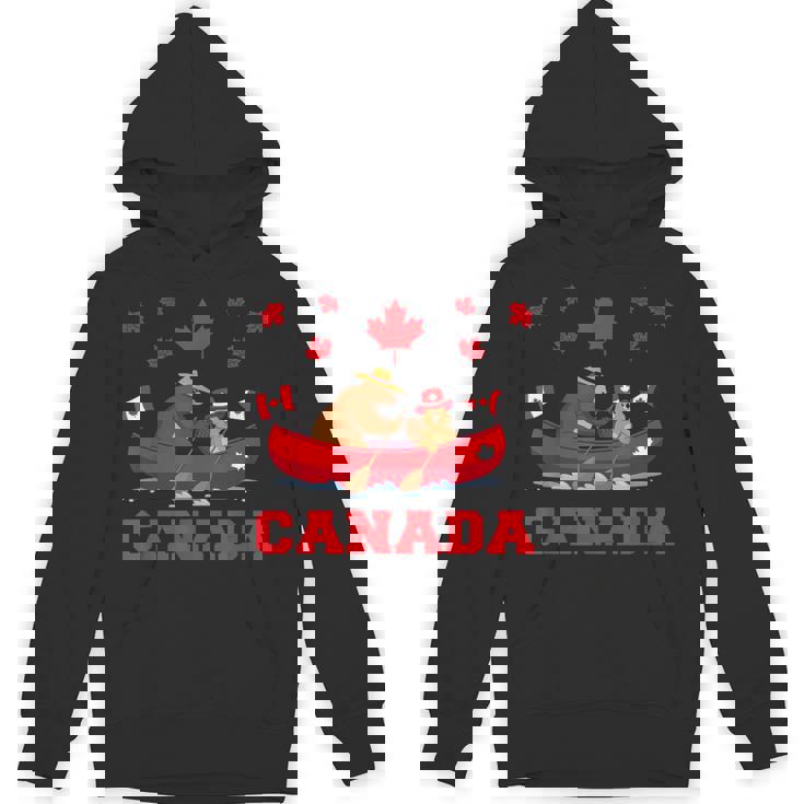 I Love Canada Cool Canada Bear & Chipmunk Cartoon Graphic パーカー