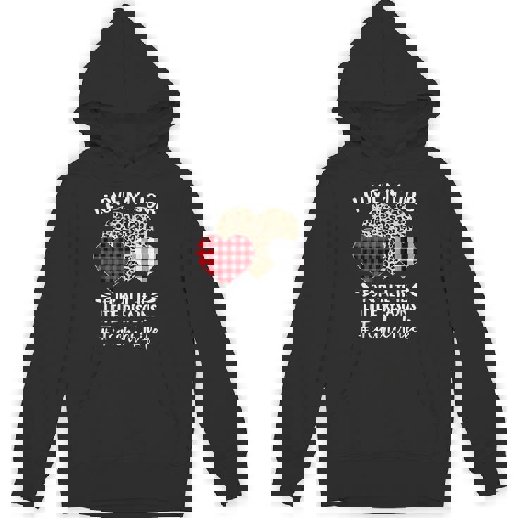 I Love My Job For All The Little Reasons バレンタインハート パーカー