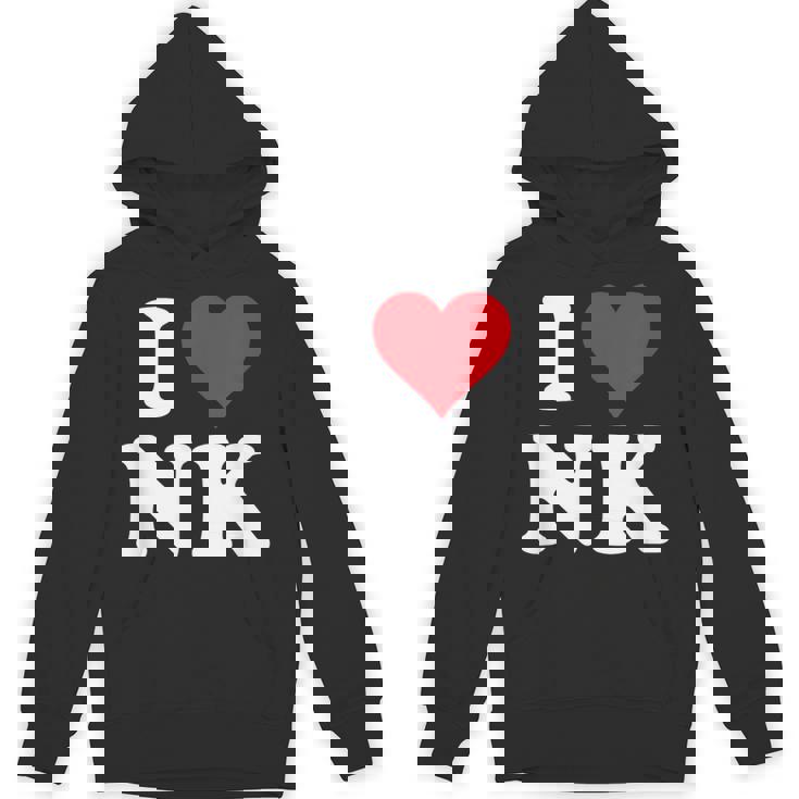 I Love Nk Initials I Heart NK First Last Name N K パーカー
