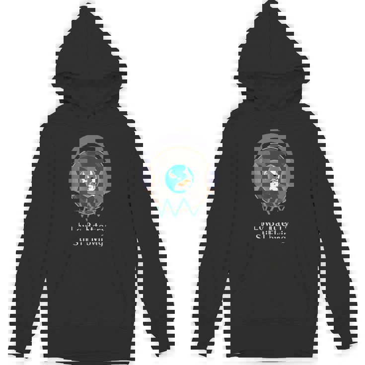 Low Batterytill Flowing 錦鯉 音楽 ヘッドホン 和風 低電力 共感 デザイン パーカー