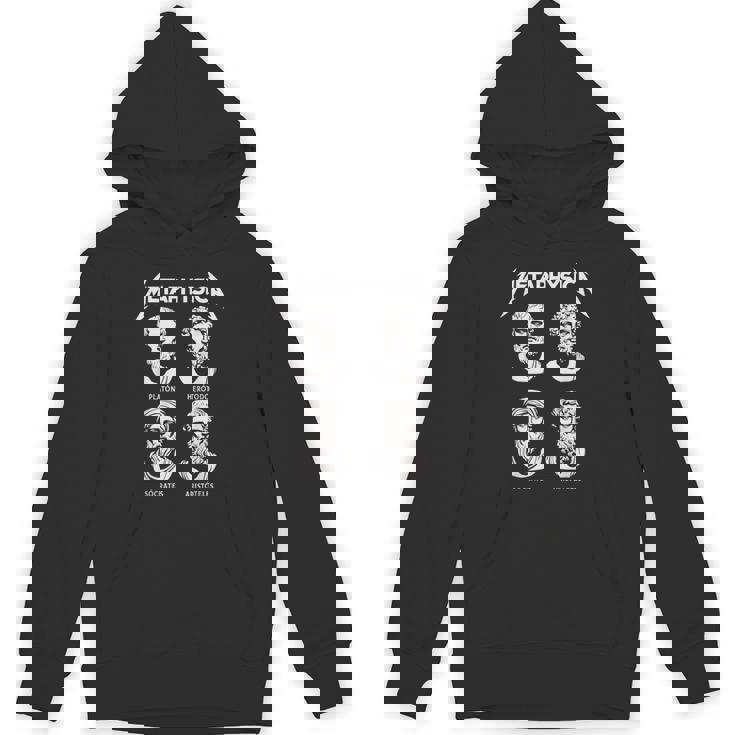 Metaphysica 面白いギリシャ哲学者ロックレトロデザイン パーカー