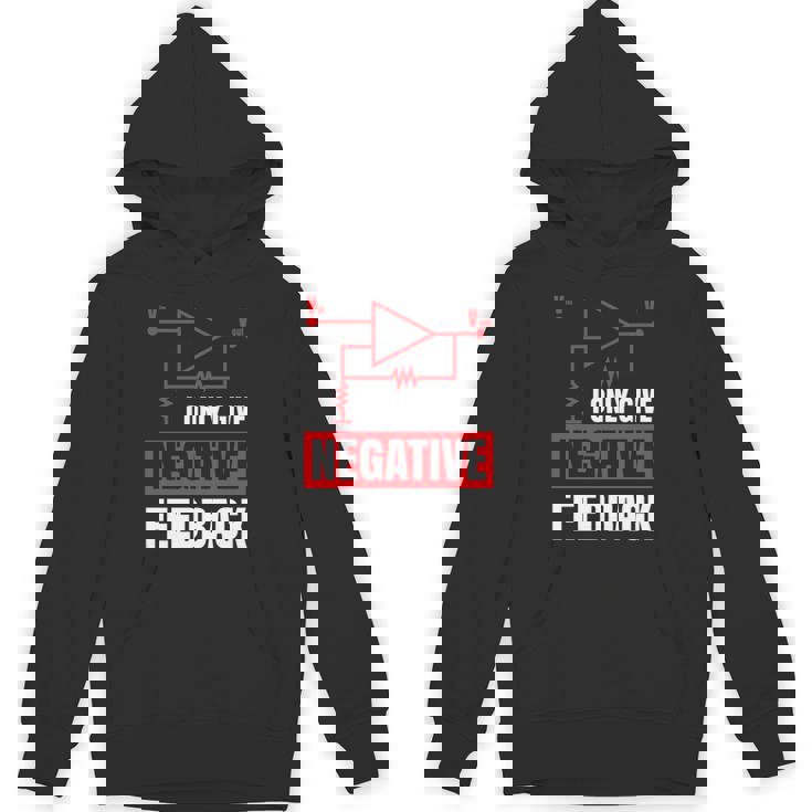 I Only Give Negative Feedback 電気ファニーエンジニア 長袖tシャツ パーカー