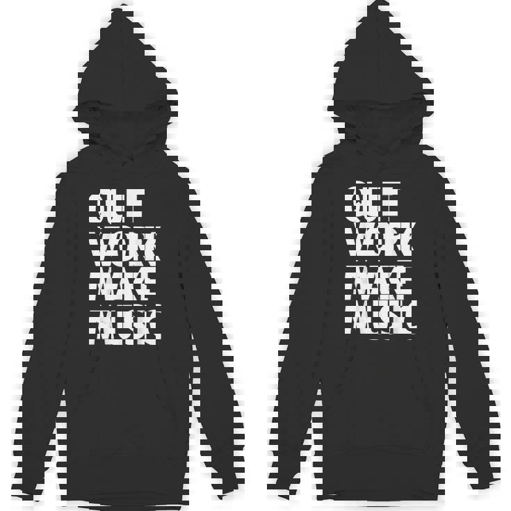 Quit Work Make Music 半袖 パーカー