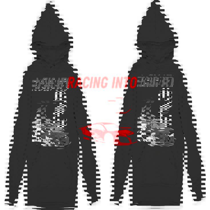 Racing Into 2Nd Birthday レースカー 2歳 幼児 男の子 パーカー