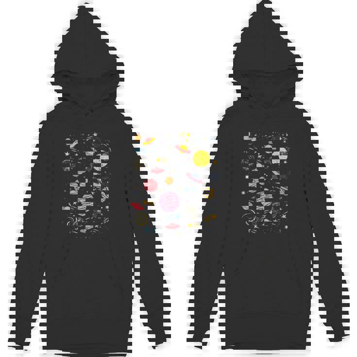 Retro Galaxies Indie Aesthetic Pop Art Hippy Unisex Hoodie