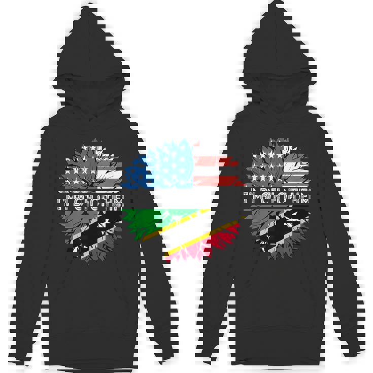 Saint Kitts And Nevis I'm Both Of Them Sunflower USA Unisex Hoodie