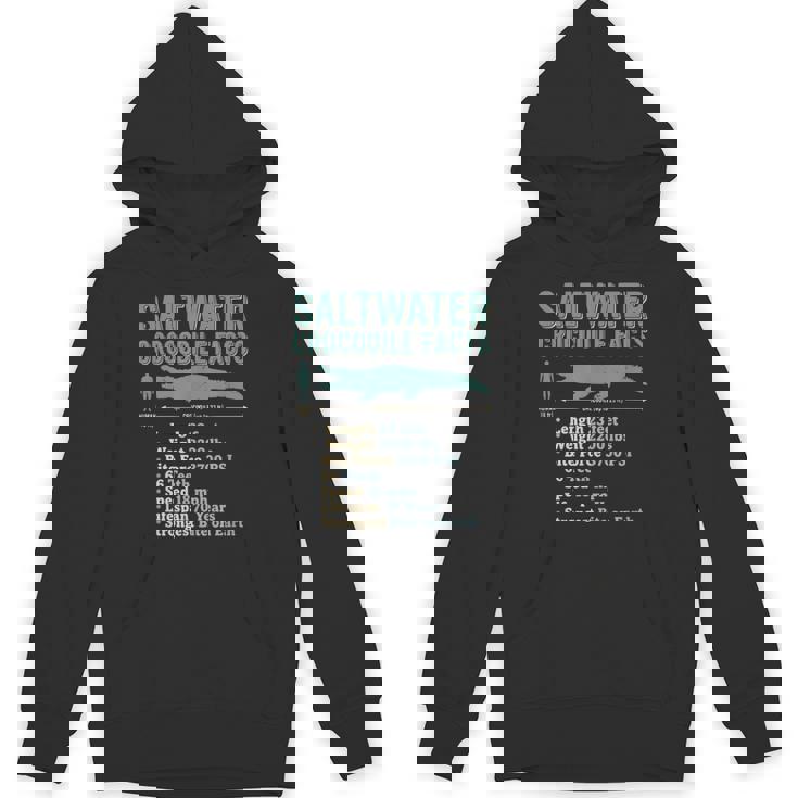 Saltwater Crocodile Facts Diagram Statistics Info Unisex Hoodie