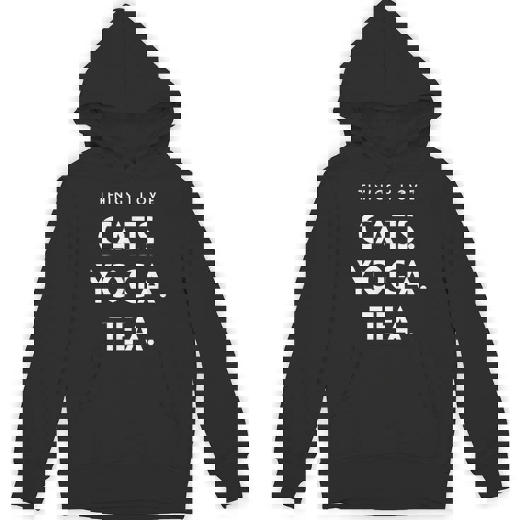 Things I Love Cats Yoga Tea Fun Cat ヨガtシャツ パーカー