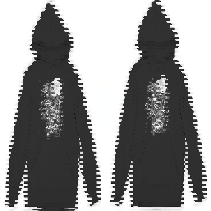 Three Horse Moon Día De Los Muertos Skeleton Horse Unisex Hoodie