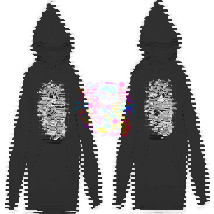 Vaporwave 猫 ピックルボール プレーヤー 80年代 レトロ 美学 パーカー